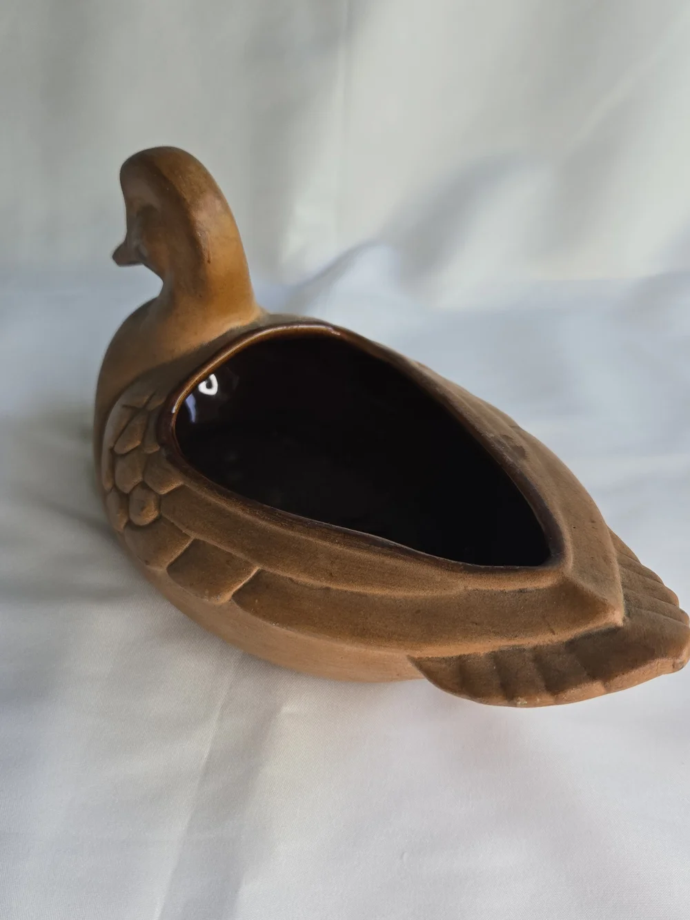 Frankoma Duck Planter 208A Ceramic Pottery Prairie Brown Vintage Farmhouse